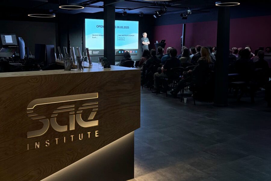 Auditorium im SAE Institute Zürich – Location des AI Creator Day 2026